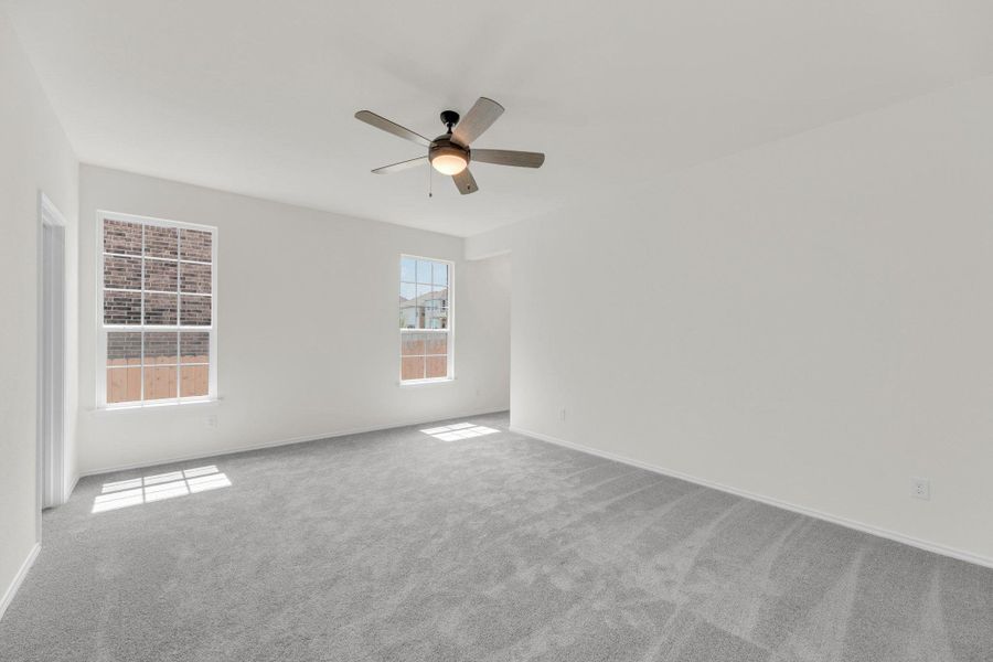 Spacious, unfurnished interior of a new home in Salerno - Classic Collection, Round Rock (Image 32). Spacious, unfurnished interior of a new home in Salerno - Classic Collection, Round Rock (Image 32).