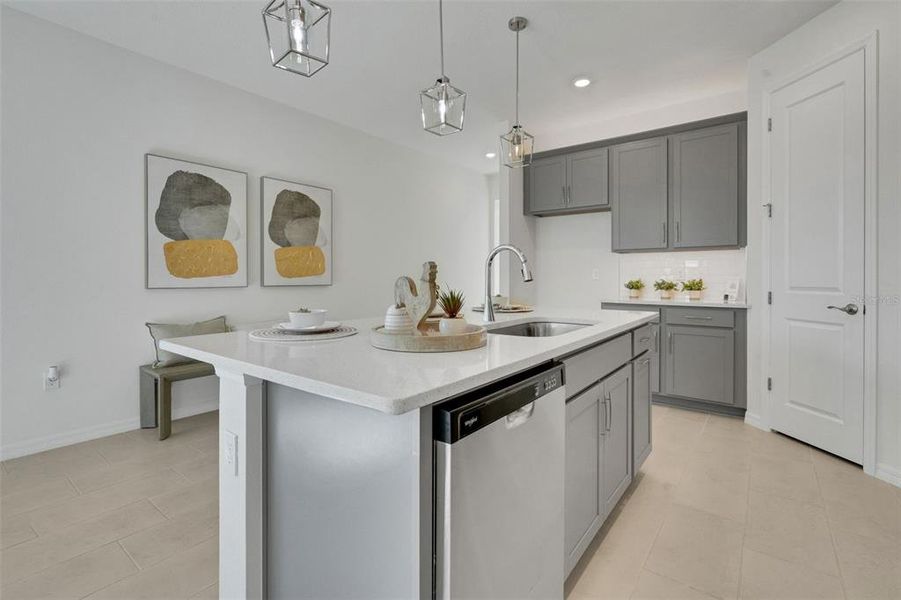 Furnished interior view inside a new home in Creekside Run at Babcock Ranch, Punta Gorda (Image 12).