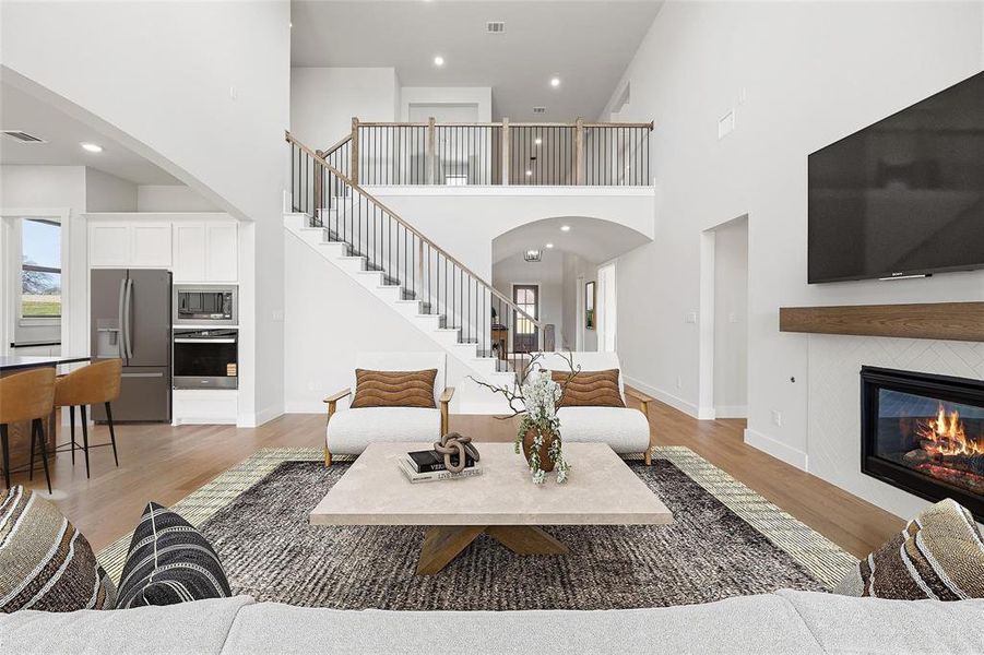 Furnished interior view inside a new home in Chatham Reserve, Providence Village (Image 13).