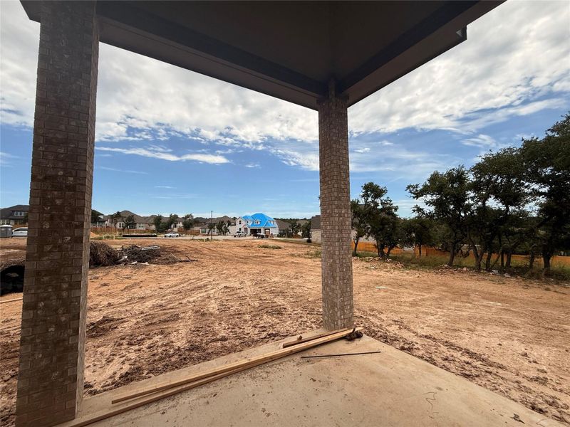 Rear covered Patio & backyard