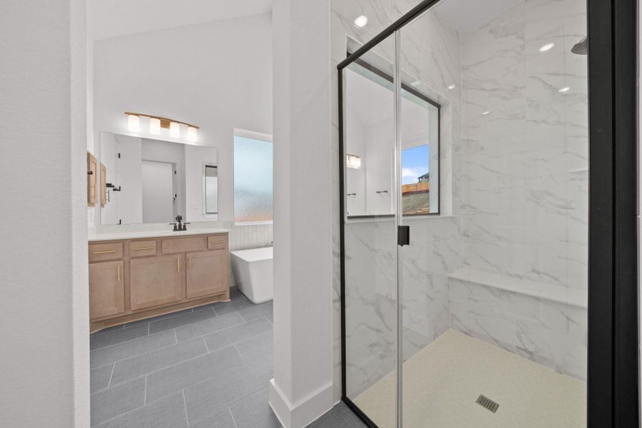 Walk-in shower in Primary Bath