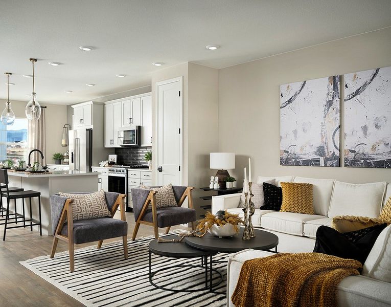 Representative furnished interior of a home built from the M by Tri Pointe Homes in Candelas Townhomes, Arvada (Image 16).
