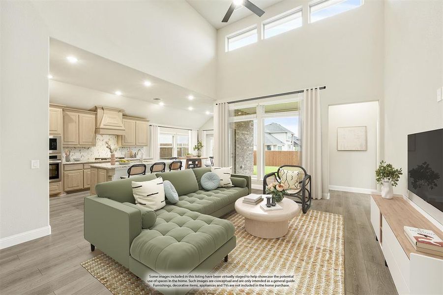 Furnished interior view inside a new home in Hulen Trails Classic 50, Fort Worth (Image 4). Furnished interior view inside a new home in Hulen Trails Classic 50, Fort Worth (Image 4).