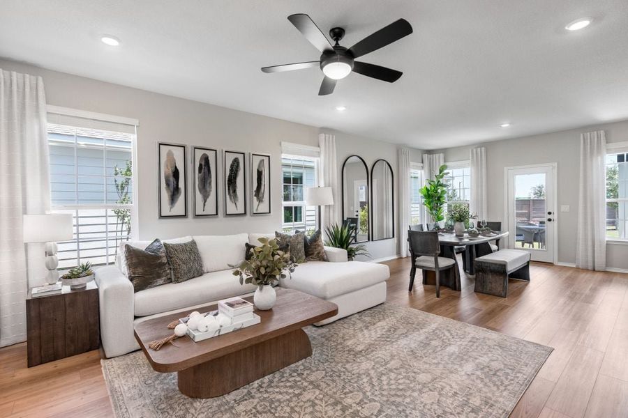 Representative furnished interior of a home built from the 2071 by KB Home in Watermill-Heritage Collection, Uhland (Image 4). Representative furnished interior of a home built from the 2071 by KB Home in Watermill-Heritage Collection, Uhland (Image 4).