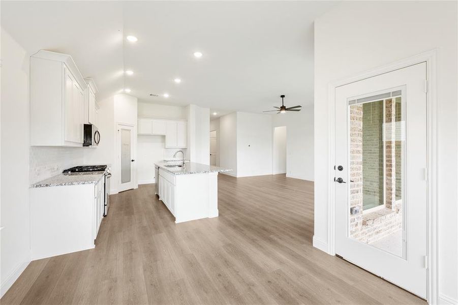 Furnished interior view inside a new home in East Oak Creek 50-55, Commerce (Image 9). Furnished interior view inside a new home in East Oak Creek 50-55, Commerce (Image 9).