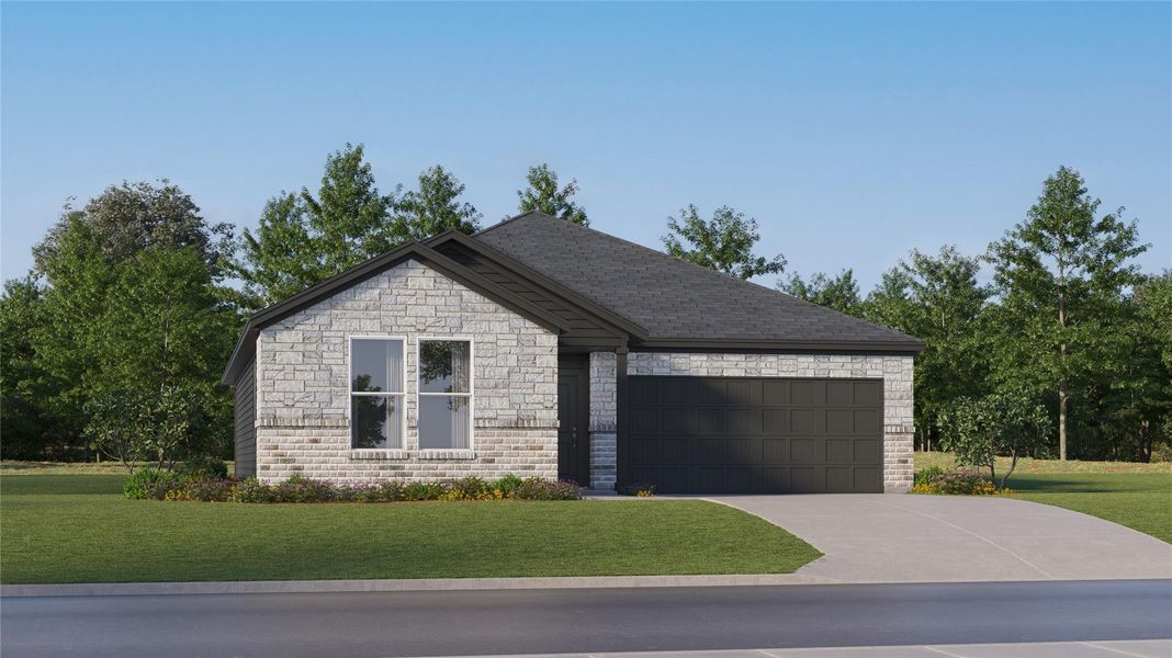 Front exterior of a new home in The Ridge at Knob Creek, Temple, TX, highlighting curb appeal (Image 22).