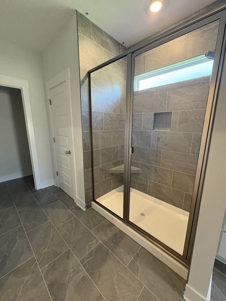 Primary Bathroom with tiled 5 foot shower Primary Bathroom with tiled 5 foot shower