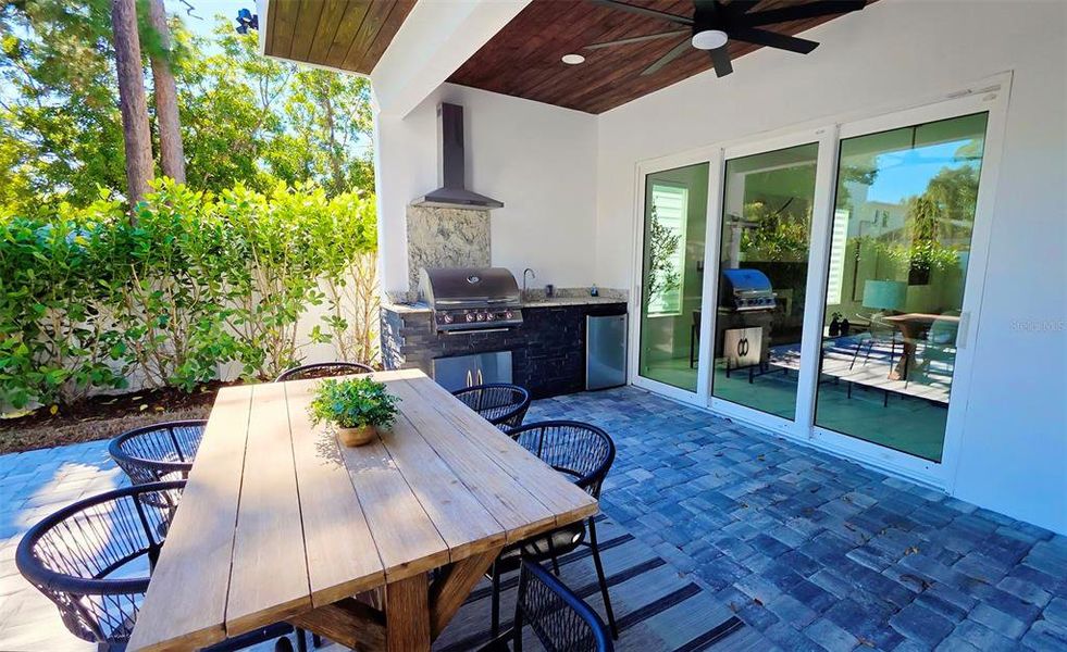 Exterior details and patio area of a home in , Sarasota (Image 43).