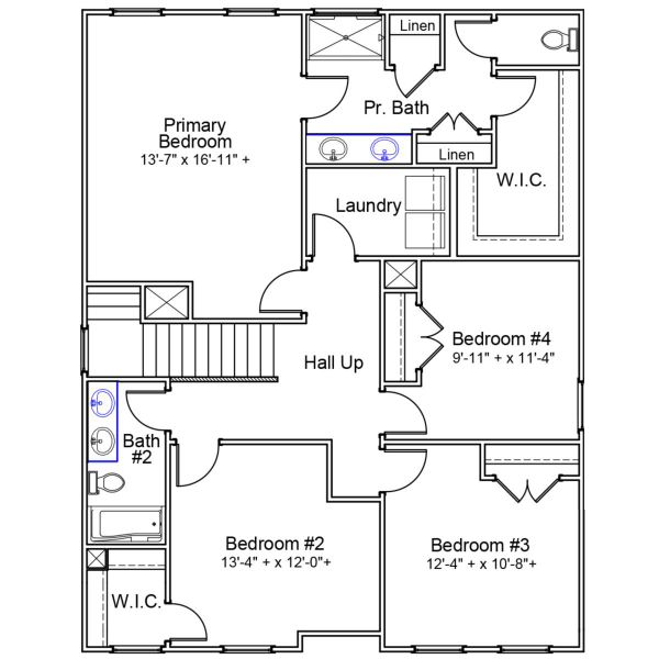 2D floor plan layout of this home in Mayfair Village, Spartanburg, SC (Image 3).