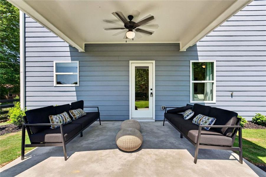 Exterior details and patio area of a home in Sagebrook, Powder Springs (Image 2). Exterior details and patio area of a home in Sagebrook, Powder Springs (Image 2).