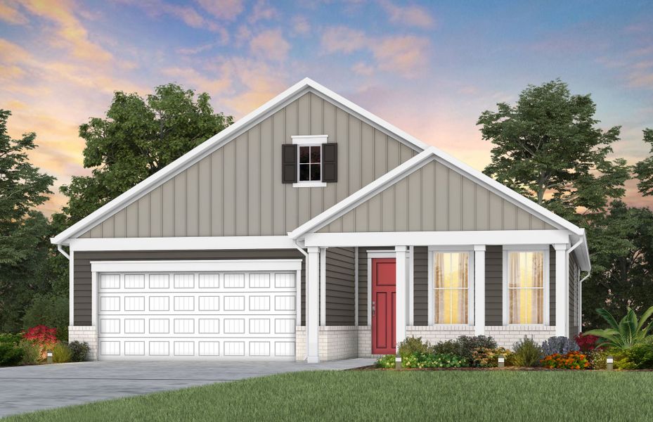 Front exterior of a new home in Del Webb Barton Village, Lebanon, TN, highlighting curb appeal (Image 25). Front exterior of a new home in Del Webb Barton Village, Lebanon, TN, highlighting curb appeal (Image 25).