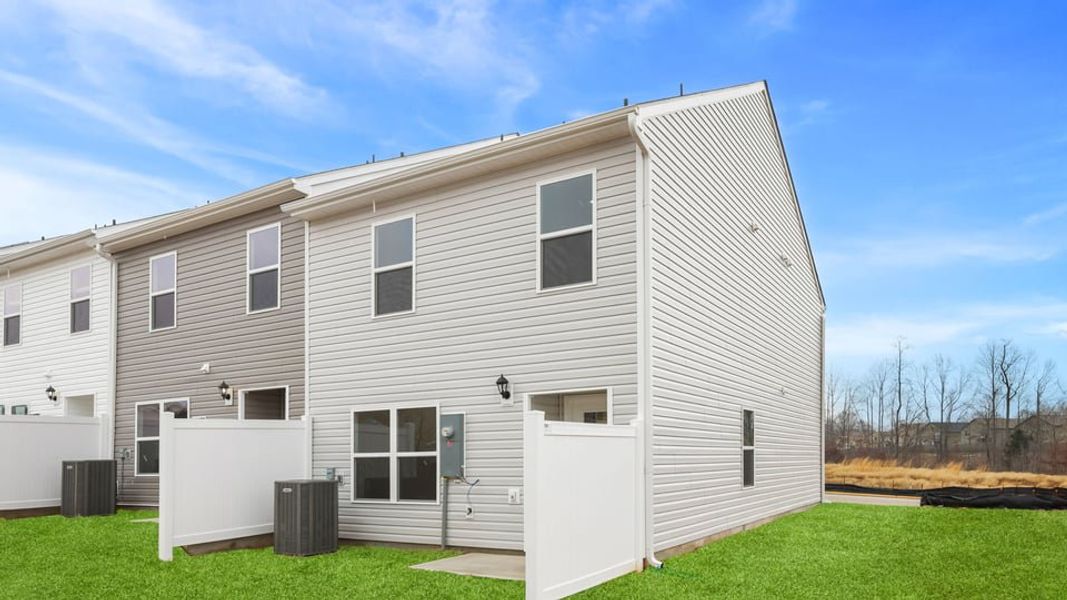 Exterior details and patio area of a home in Covington Village, Greer (Image 20).