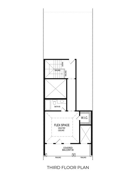 2D floor plan layout for the Cypress R by First Texas Homes in The Abbey at Mercer Crossing, Farmers Branch, TX (Image 4).