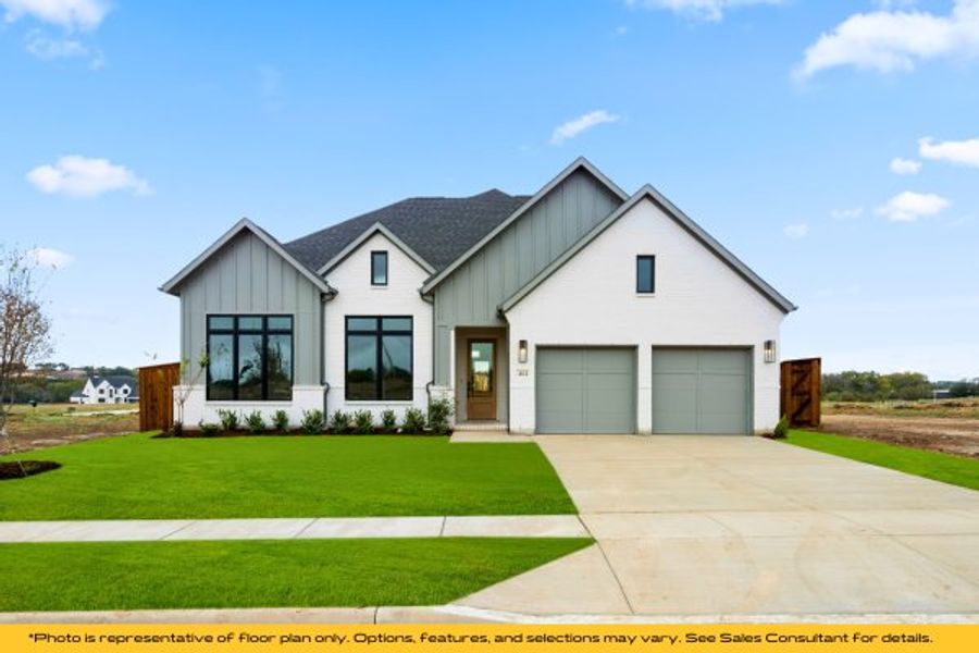 Representative exterior photo of a completed home built from the Tahoe by Stonefield Homes in Heath Golf and Yacht Club, Rockwall, TX (Image 31).