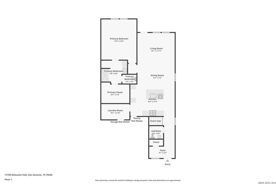 2D floor plan layout of this home in Laurel Vistas, San Antonio, TX (Image 3).