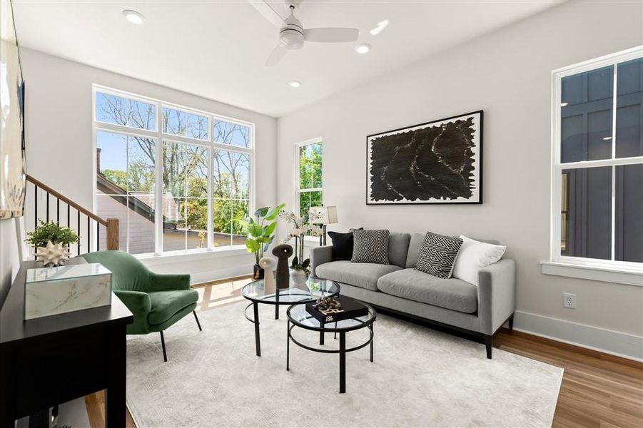 Furnished interior view inside a new home in , Atlanta (Image 24). Furnished interior view inside a new home in , Atlanta (Image 24).