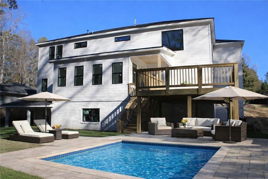 Exterior details and patio area of a home in , Atlanta (Image 3). Exterior details and patio area of a home in , Atlanta (Image 3).