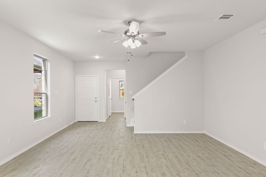 Front exterior of a new home in Keeneland, Aubrey, TX, highlighting curb appeal (Image 9).