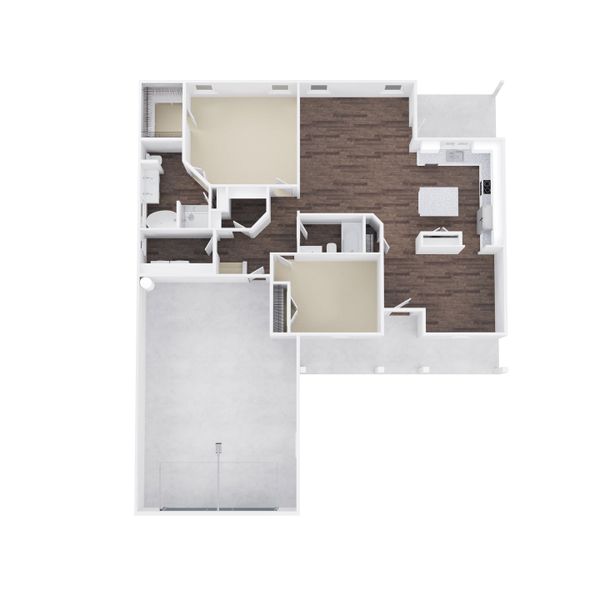 2D floor plan layout for the Polk by Foundation Home Builders LLC in Sandi Estates, Stantonsburg, NC (Image 2).