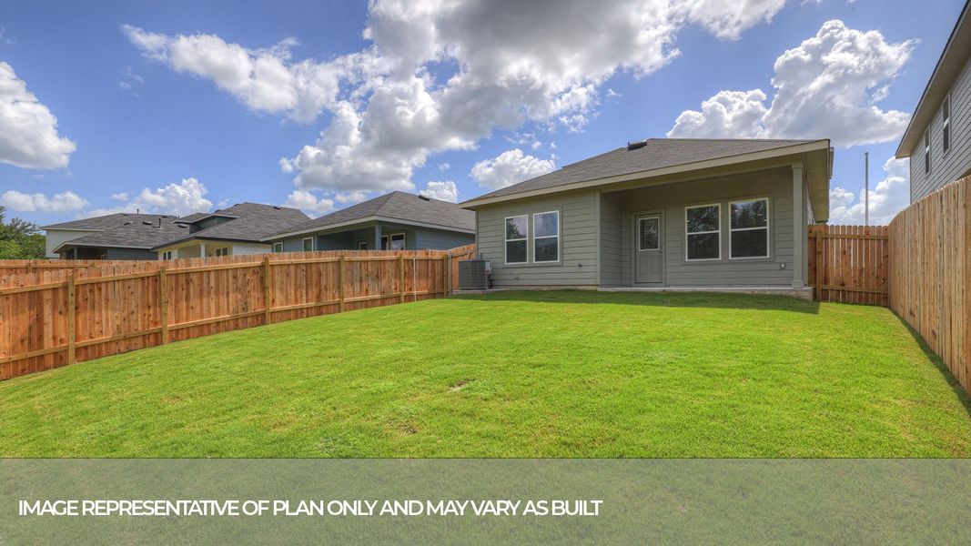 Representative exterior photo of a completed home built from the The Florence by D.R. Horton in Bollinger, Maxwell, TX (Image 18).