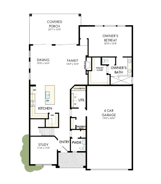 2D floor plan layout of this home in Headwaters 60' - Executive Series, Dripping Springs, TX (Image 2). 2D floor plan layout of this home in Headwaters 60' - Executive Series, Dripping Springs, TX (Image 2).