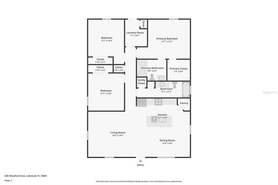 2D floor plan layout of this home in , Lakeland, FL (Image 3).