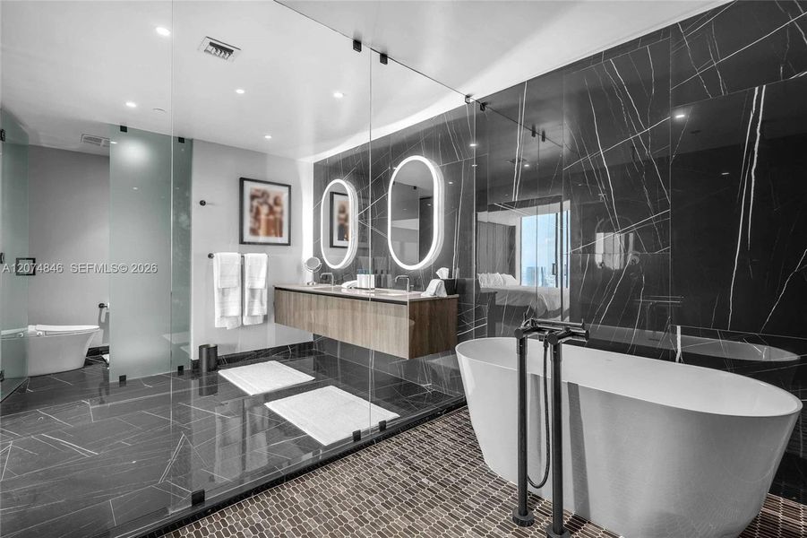 Furnished interior view inside a new home in , Miami (Image 11). Furnished interior view inside a new home in , Miami (Image 11).