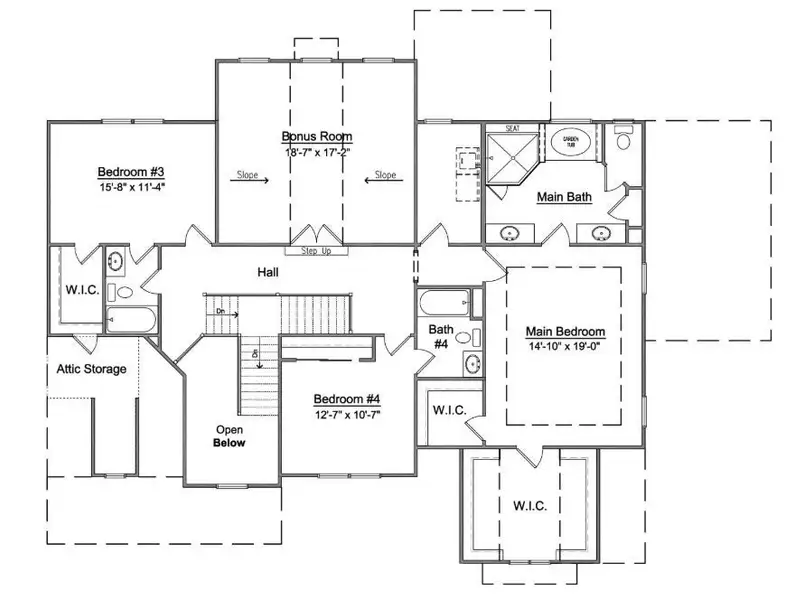2D floor plan layout for the Greenwood by Niblock Homes in Saddlehorn, Troutman, NC (Image 3). 2D floor plan layout for the Greenwood by Niblock Homes in Saddlehorn, Troutman, NC (Image 3).