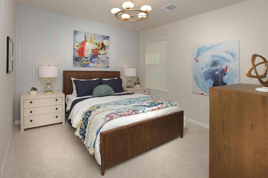 Furnished interior view inside a new home in Wolf Ranch West Bend - 60', Georgetown (Image 25).