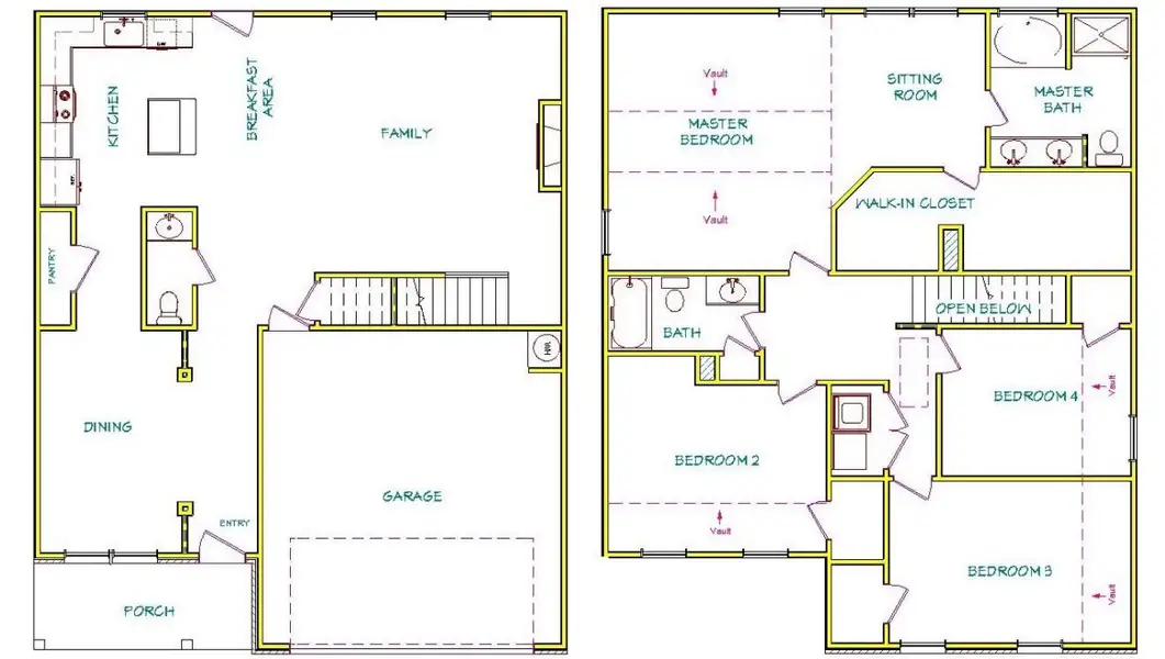 2D floor plan layout for the Holly by Capshaw in Garden Walk, Jackson, GA (Image 2). 2D floor plan layout for the Holly by Capshaw in Garden Walk, Jackson, GA (Image 2).