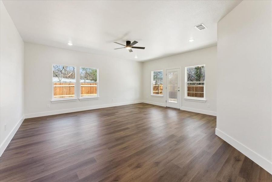 living room from kitchen