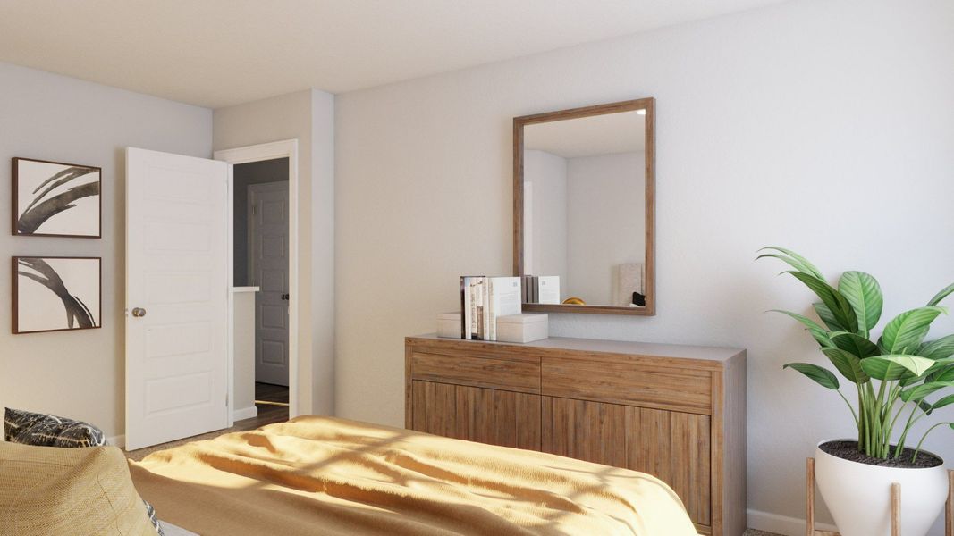 Representative furnished interior of a home built from the The Bluff by Legend Homes in Hanna Ranch, Fort Worth (Image 24). Representative furnished interior of a home built from the The Bluff by Legend Homes in Hanna Ranch, Fort Worth (Image 24).