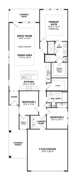 2D floor plan layout for the Spring Lake by K. Hovnanian® Homes in Bergamo, Katy, TX (Image 3). 2D floor plan layout for the Spring Lake by K. Hovnanian® Homes in Bergamo, Katy, TX (Image 3).