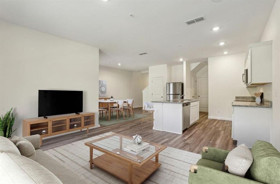Furnished interior view inside a new home in Chestnut Grove, Douglasville (Image 6). Furnished interior view inside a new home in Chestnut Grove, Douglasville (Image 6).