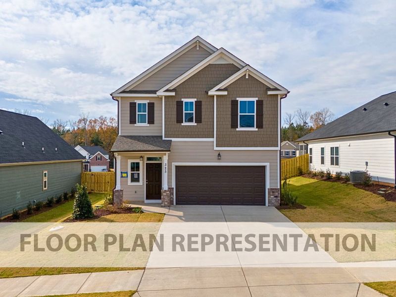 Front Exterior Elevation C | The 1807 Plan by Ivey Homes