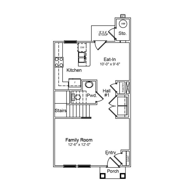 2D floor plan layout of this home in Edwards Station, Taylors, SC (Image 3).