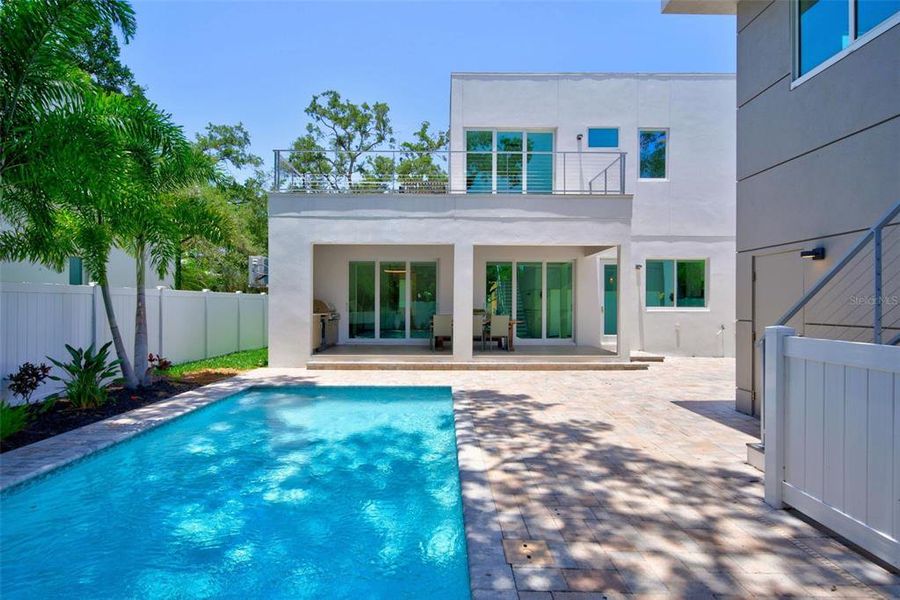Exterior details and patio area of a home in , Sarasota (Image 28).