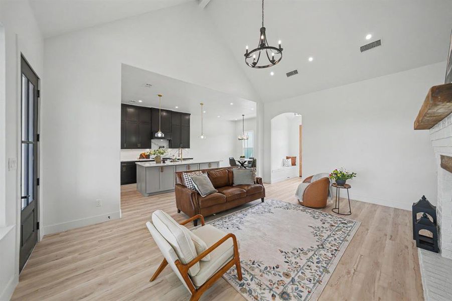 Furnished interior view inside a new home in , Celeste (Image 9).