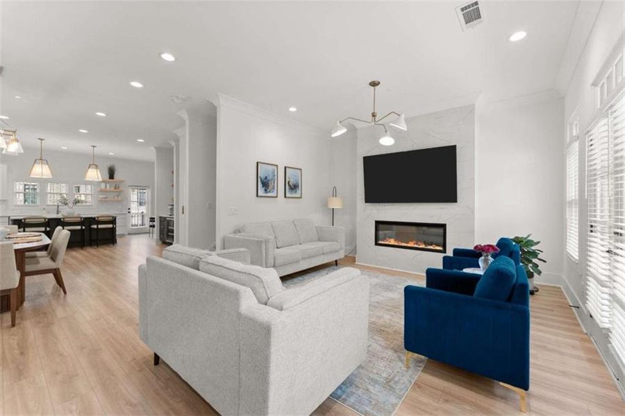 Furnished interior view inside a new home in Skyview On Broad, Sugar Hill (Image 15).