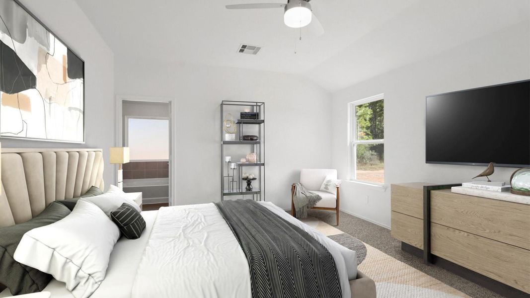 Furnished interior view inside a new home in River Ranch Meadows, Dayton (Image 9). Furnished interior view inside a new home in River Ranch Meadows, Dayton (Image 9).