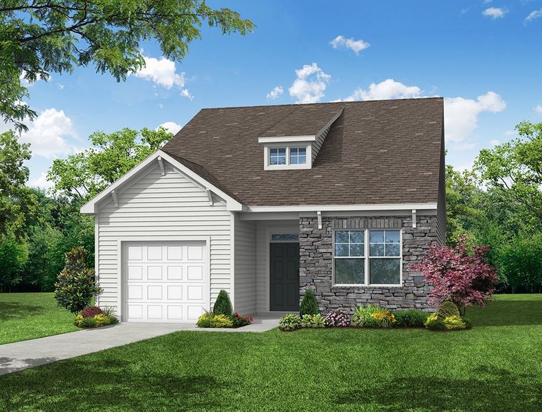 Representative exterior photo of a completed home built from the Burton by Eastwood Homes in Harrington, Greenville, SC (Image 7).