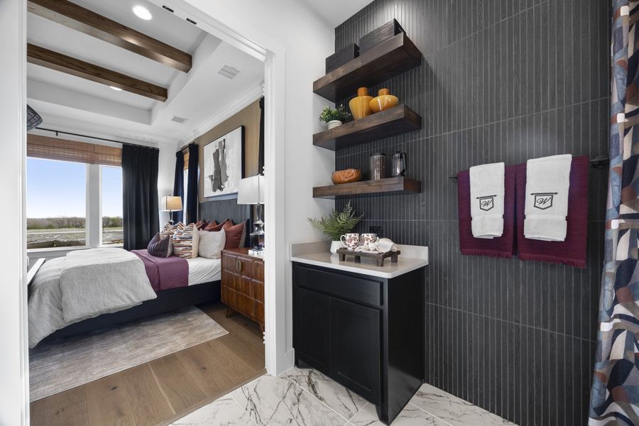 Representative furnished interior of a home built from the Lancaster by Windsor Homes in Ridge Pointe Estates, McLendon-Chisholm (Image 26).