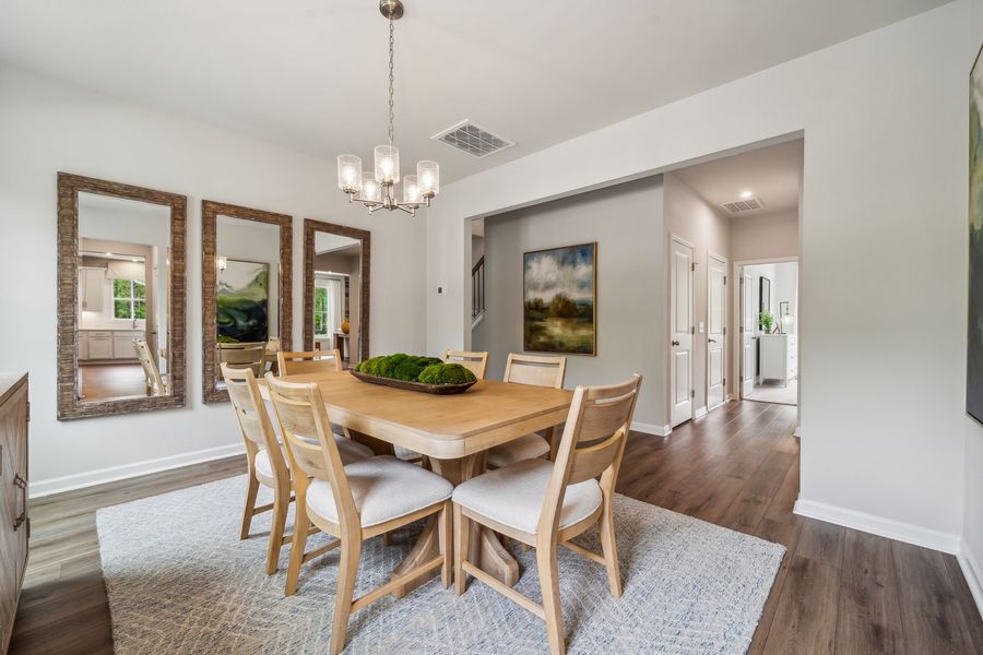 Furnished interior view inside a new home in Fallbrook Single Family Homes, Indian Trail (Image 9). Furnished interior view inside a new home in Fallbrook Single Family Homes, Indian Trail (Image 9).