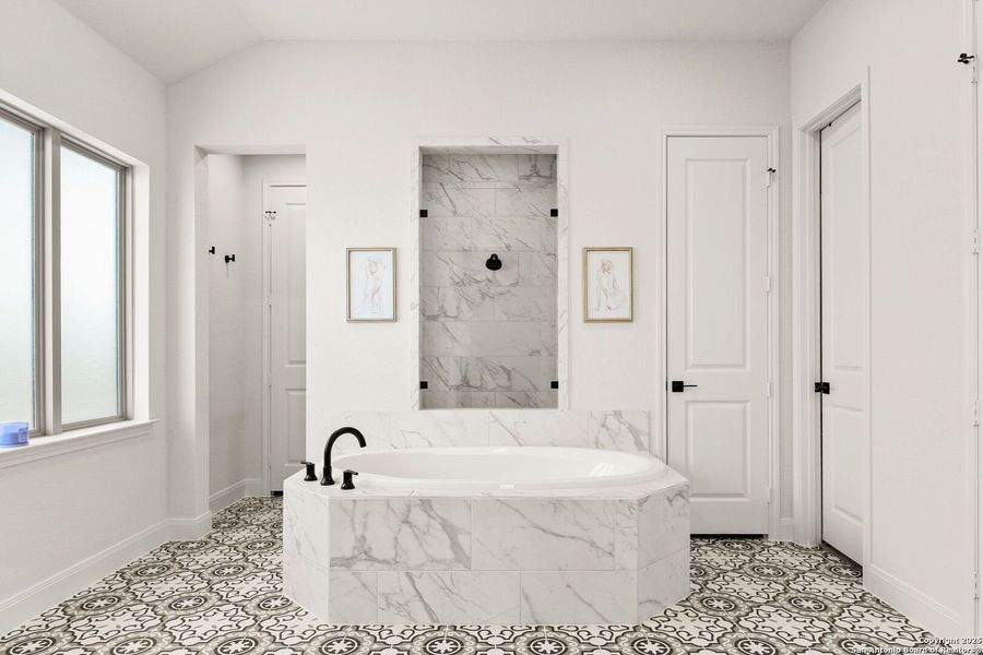 Furnished interior view inside a new home in Meadows Of Mill Creek 60', Seguin (Image 27).