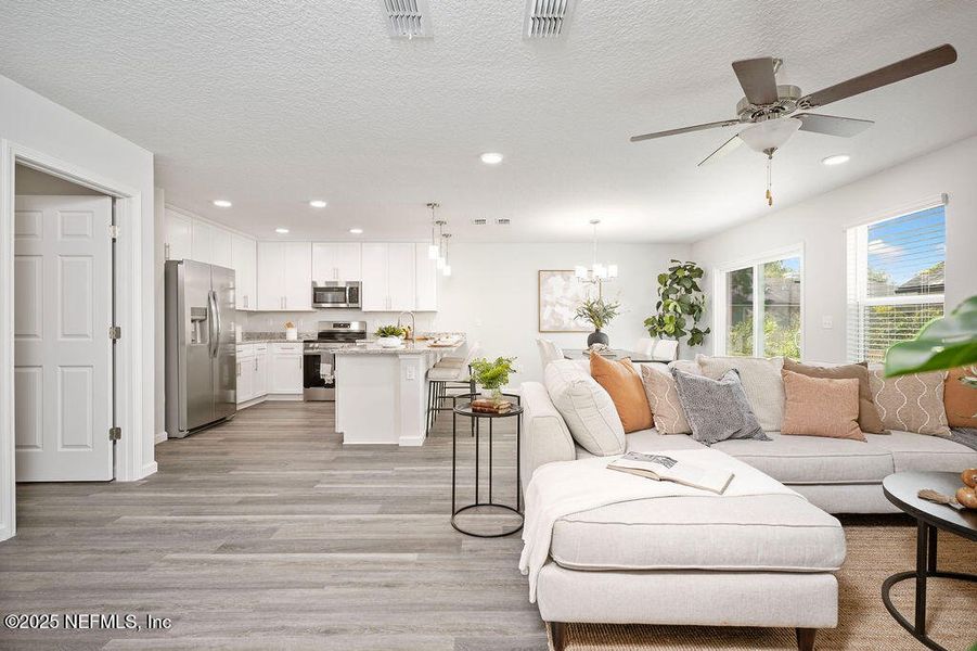 Furnished interior view inside a new home in , Jacksonville (Image 24). Furnished interior view inside a new home in , Jacksonville (Image 24).