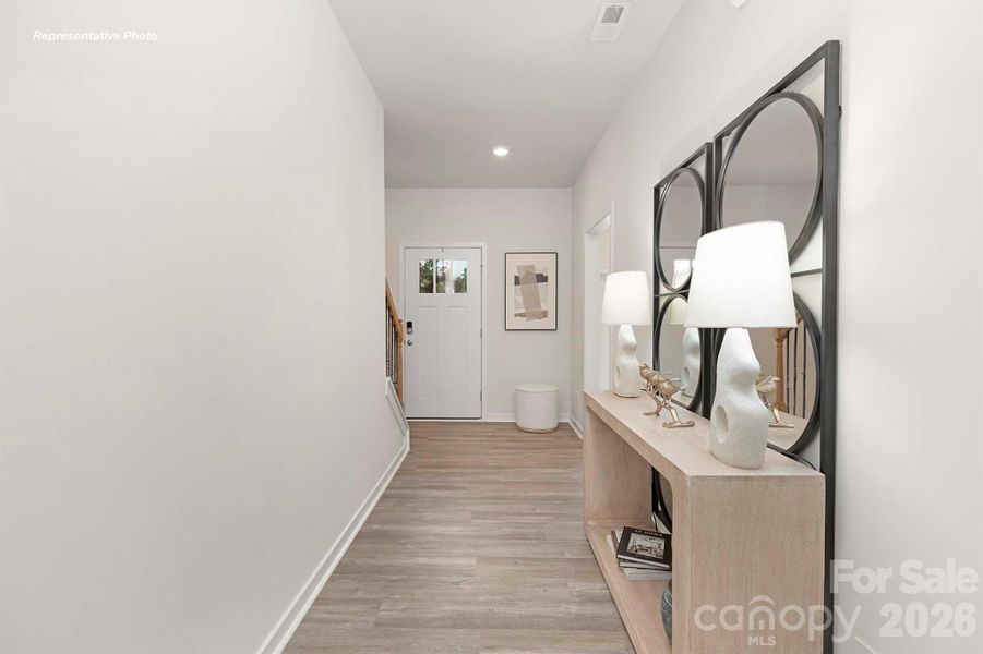 Furnished interior view inside a new home in Reedy Creek Preserve, Charlotte (Image 11). Furnished interior view inside a new home in Reedy Creek Preserve, Charlotte (Image 11).