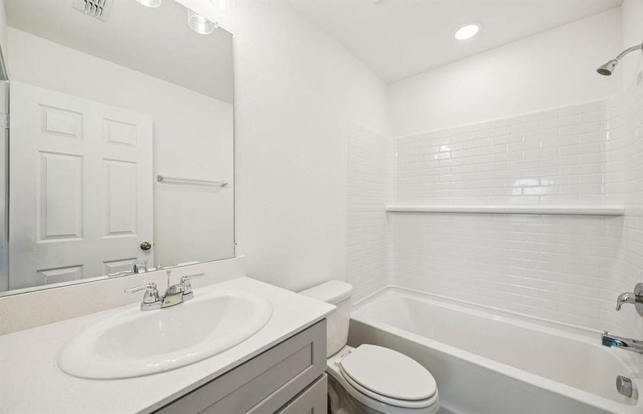 *floorplan representation, not actual home - Spacious secondary bathroom