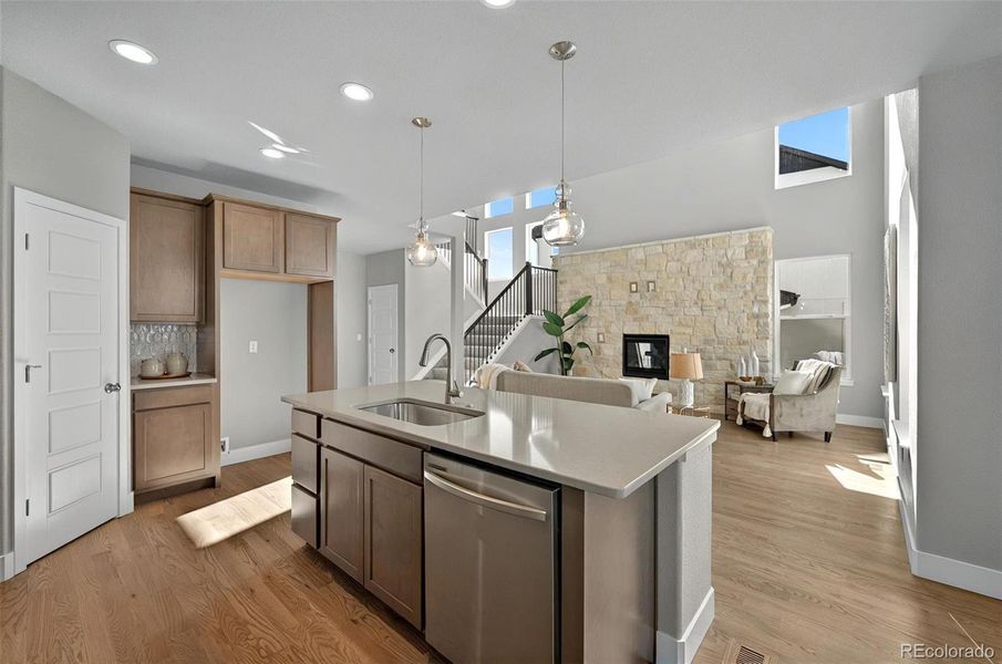 Furnished interior view inside a new home in , Colorado Springs (Image 15). Furnished interior view inside a new home in , Colorado Springs (Image 15).