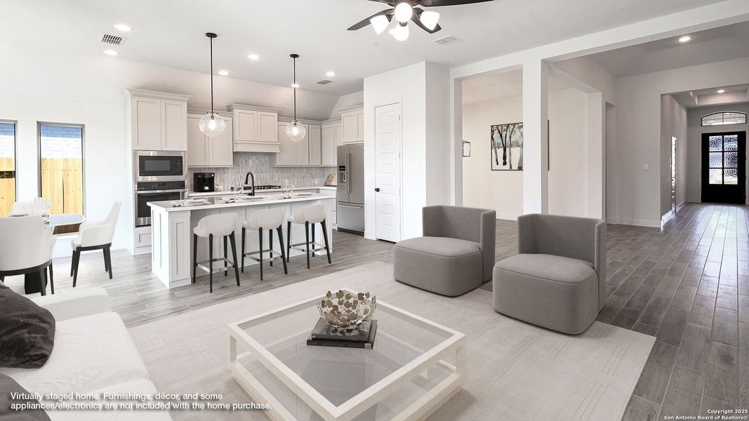 Furnished interior view inside a new home in Meadows Of Mill Creek 50', Seguin (Image 8). Furnished interior view inside a new home in Meadows Of Mill Creek 50', Seguin (Image 8).