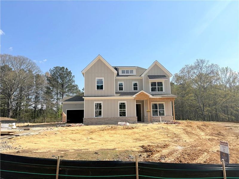 In-progress construction of a new home in Oak Valley Estates, Marietta, GA (Image 69).